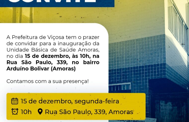 Unidade Básica de Saúde do Amoras será inaugurada na segunda (15)