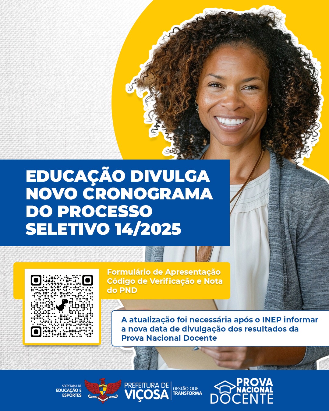 Viçosa: Educação divulga novo cronograma do Processo Seletivo 14/2025