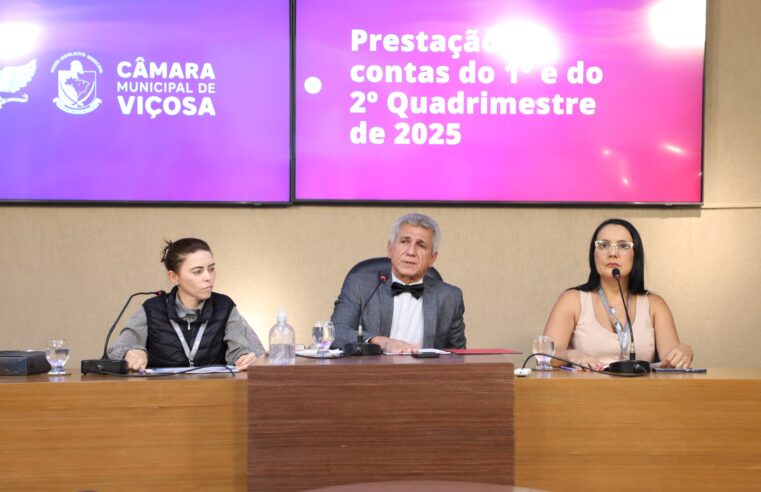Órgãos municipais prestam contas dos dois primeiros quadrimestres de 2025