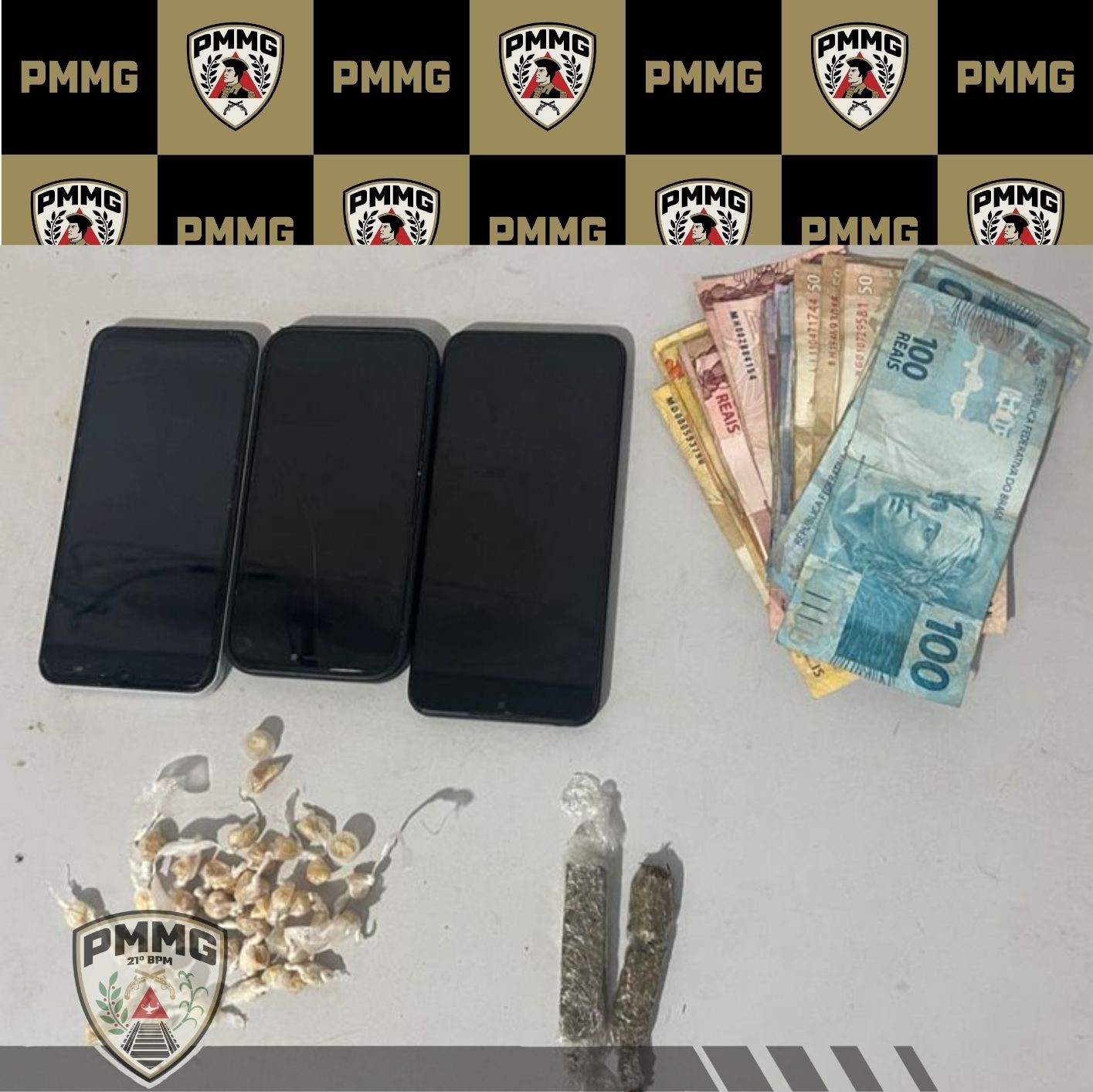 PM apreende adolescente, drogas e dinheiro em Ubá