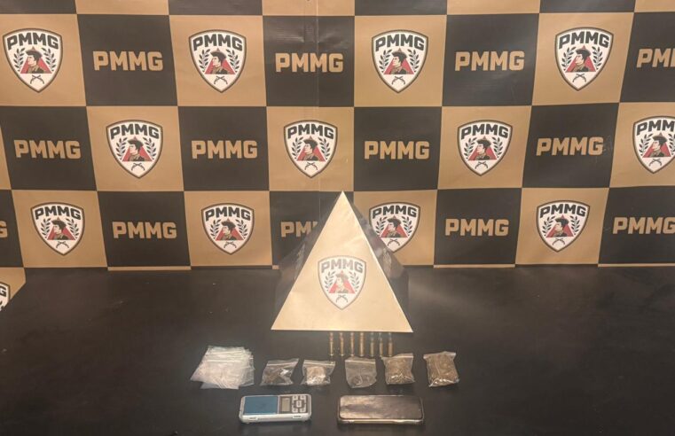 PM prende suspeito e apreende drogas e munições em imóvel no bairro Rua Cristóvão Colombo, em Viçosa