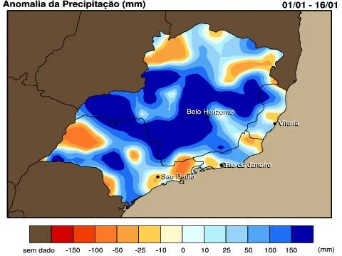 INMET prevê semana de chuvas intensas e variação térmica no Brasil entre 19 e 26 de janeiro