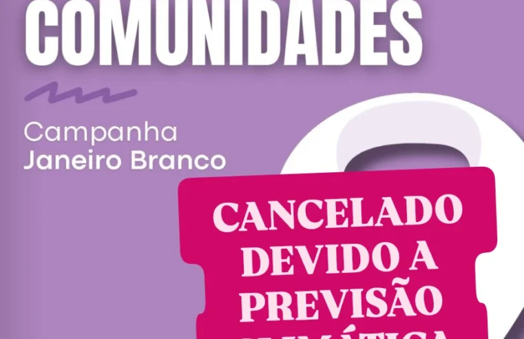 Evento “Tenda nas Comunidades – Janeiro Branco” é cancelado em Viçosa por previsão de chuva intensa