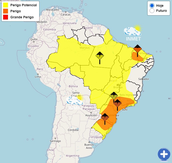 INMET aponta tempo instável e possibilidade de chuva para Viçosa e Zona da Mata
