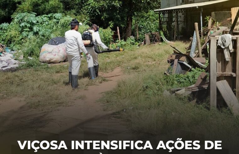 Prefeitura intensifica ações contra o Aedes aegypti durante período chuvoso em Viçosa