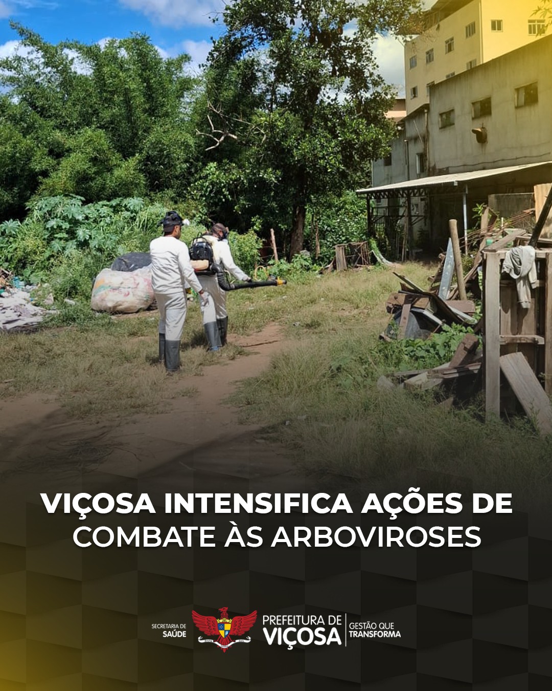 Prefeitura intensifica ações contra o Aedes aegypti durante período chuvoso em Viçosa