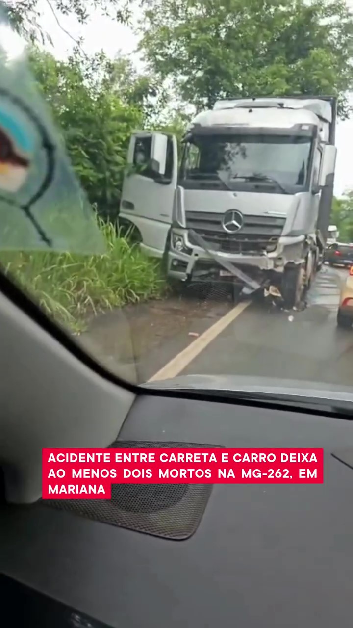 Acidente na BR-262 deixa 2 mortos e provoca interdição parcial em Mariana