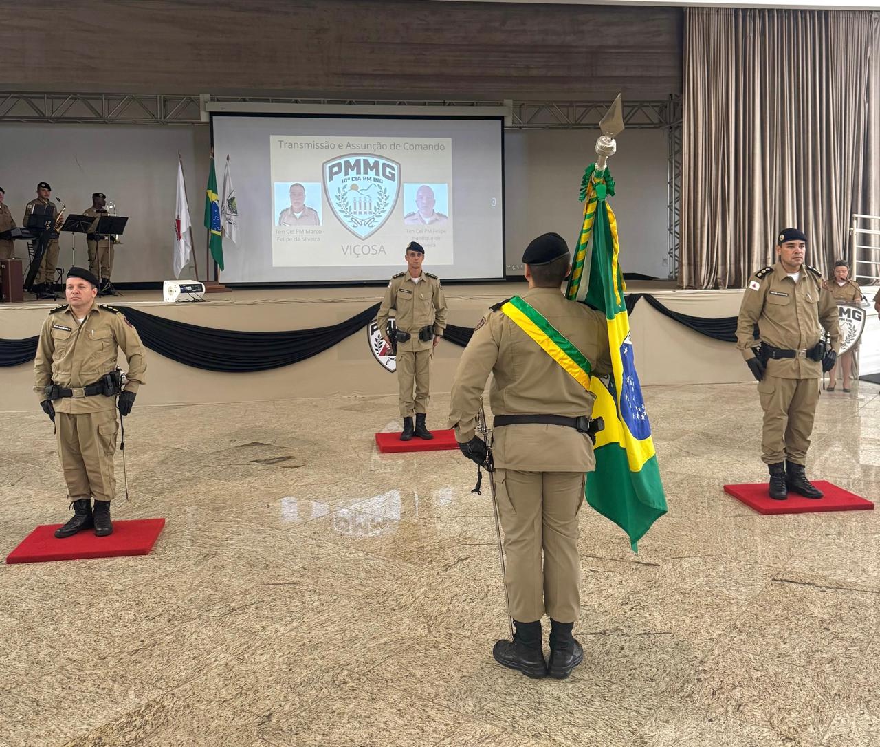 10ª Companhia da Polícia Militar Independente realiza passagem de comando em Viçosa