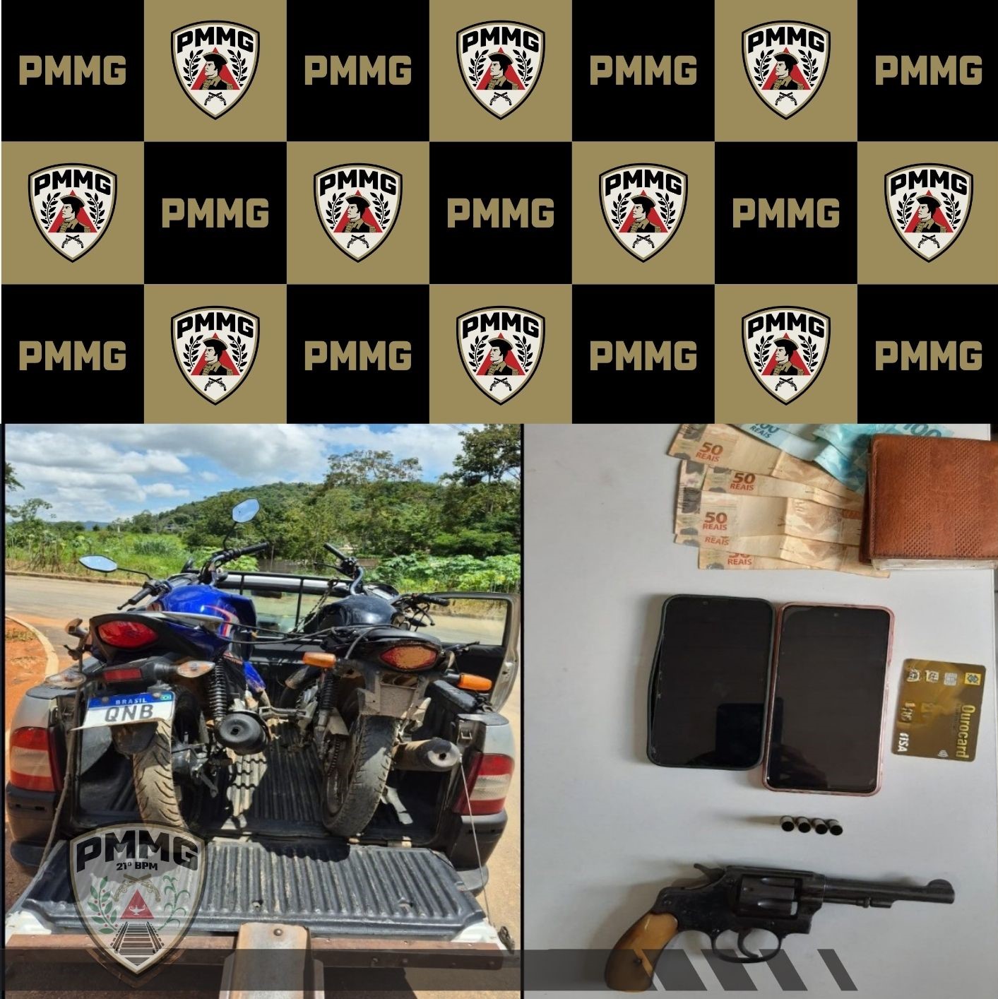 PM recupera motocicleta roubada e apreende 2 adolescentes de 16 anos na MGC-265, em Ubá
