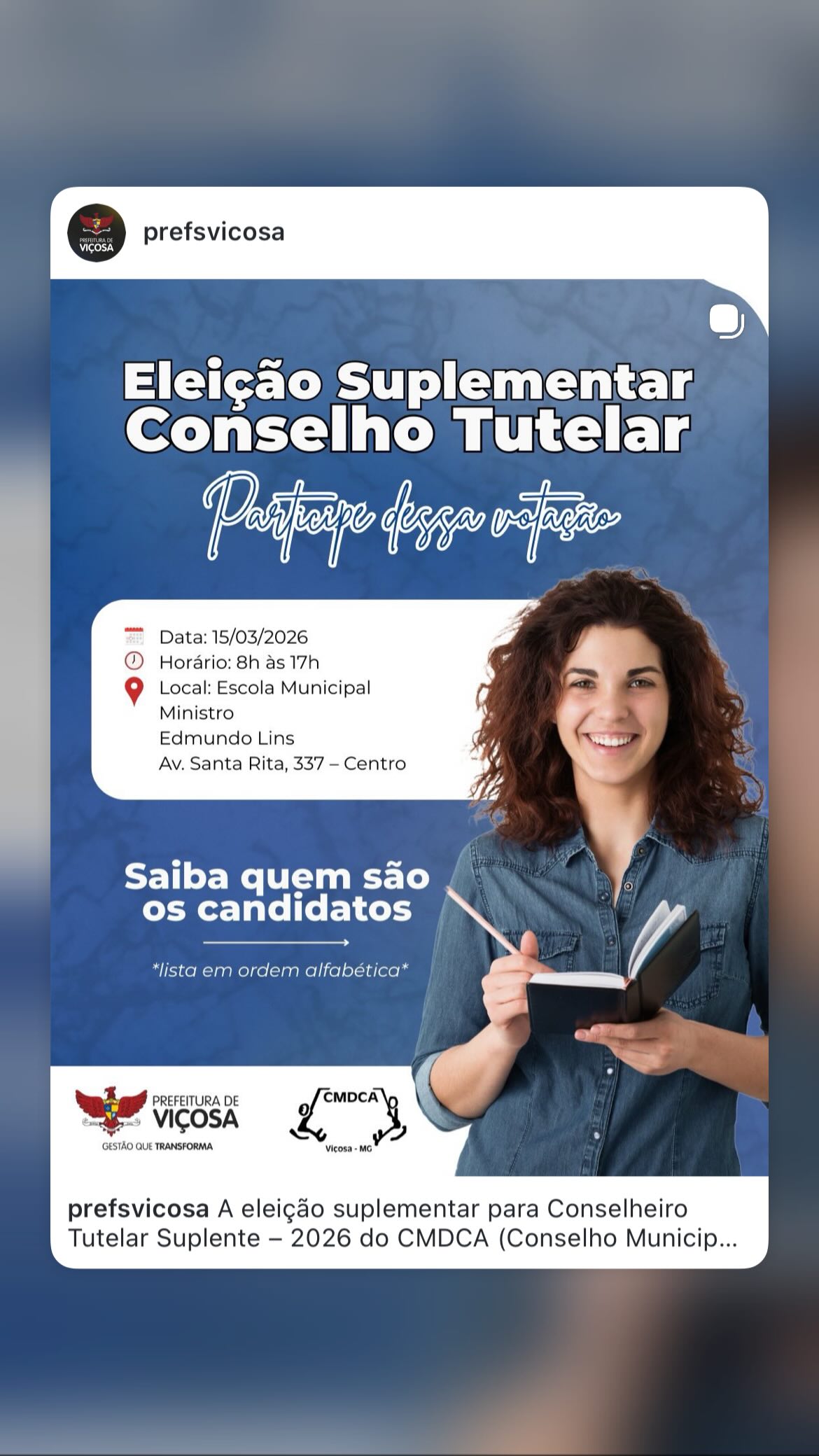 Viçosa elege novos conselheiros tutelares suplentes no dia 15 de março
