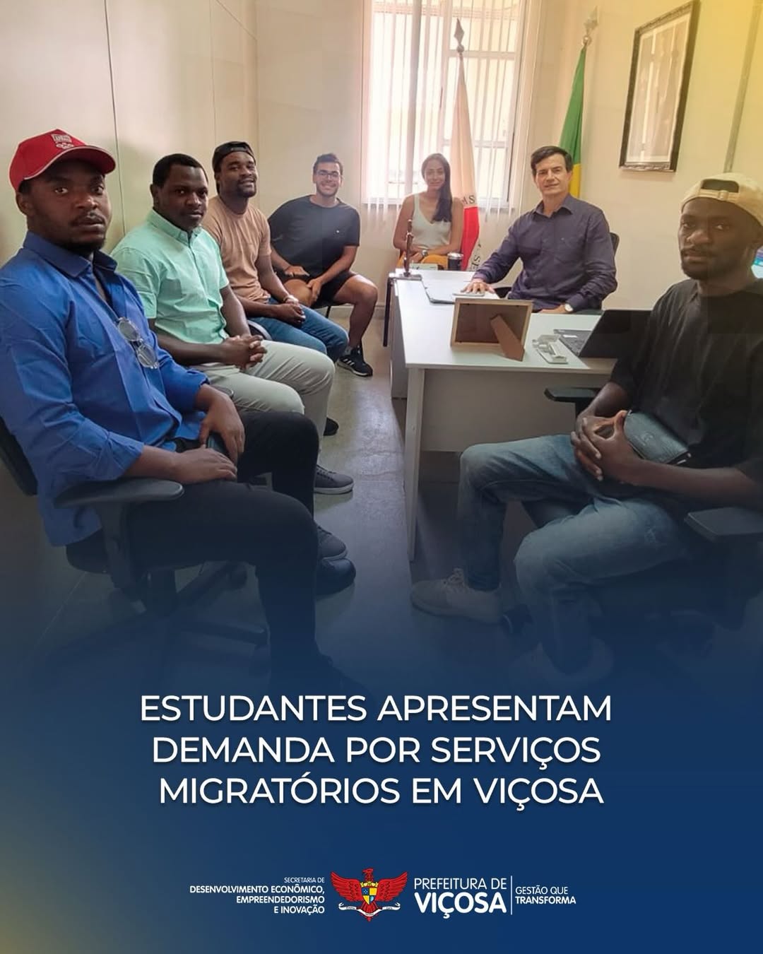 Município discute instalação de posto para renovação de vistos de estudantes estrangeiros