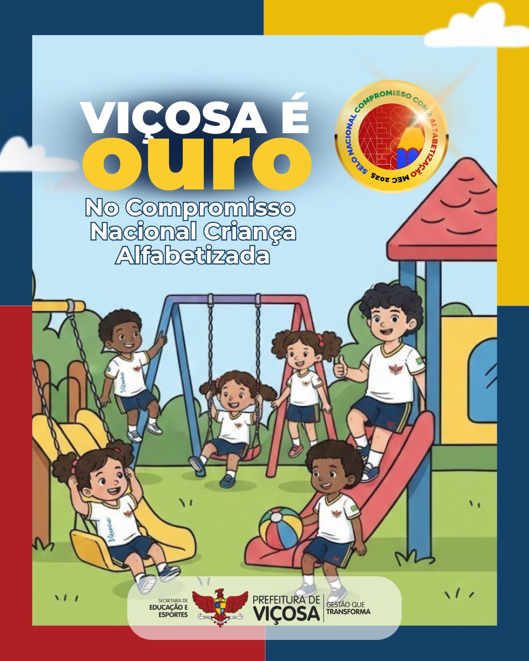 Rede municipal de Viçosa recebe Selo Ouro em alfabetização pelo 2º ano consecutivo