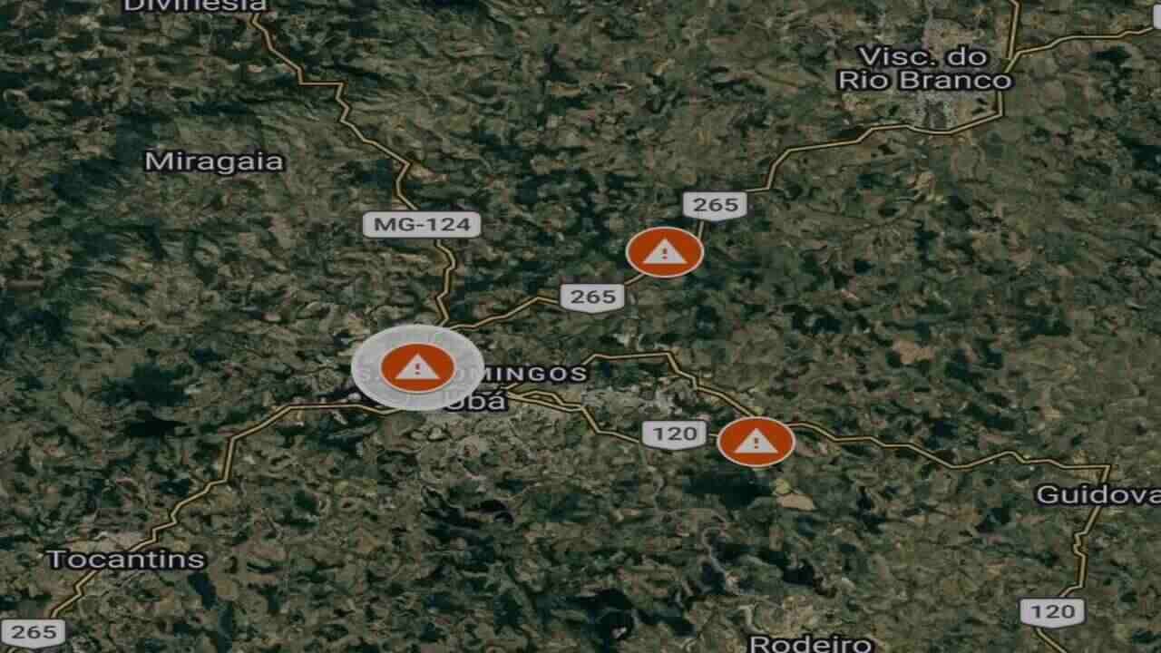 Queda de ponte interdita rodovia MG-447 entre Visconde do Rio Branco e Ubá