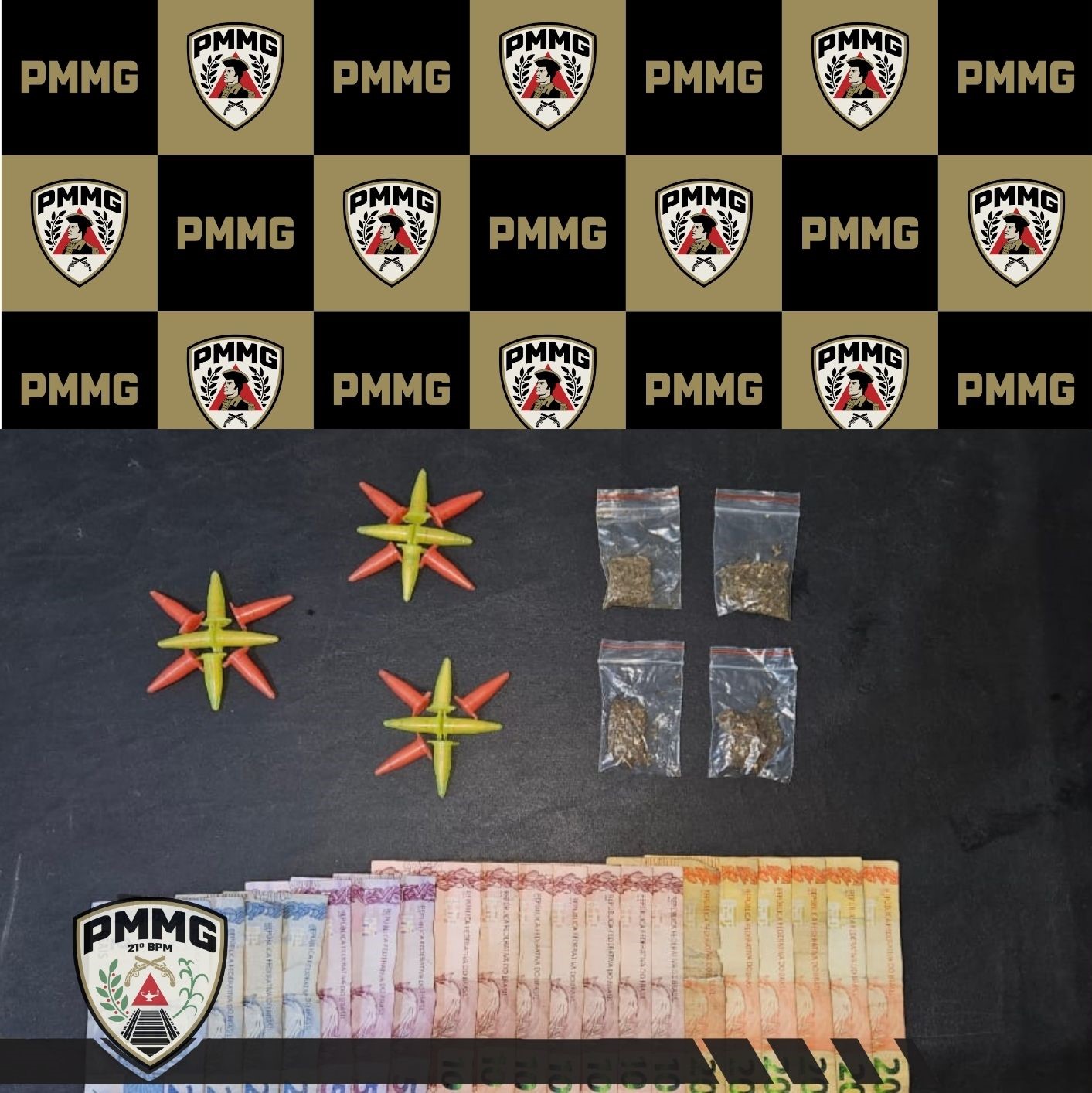 PM apreende drogas e adolescentes por ato infracional em Visconde do Rio Branco