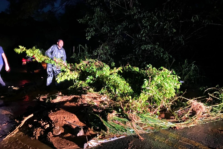Temporal provoca alagamentos, deslizamento e morte em Muriaé