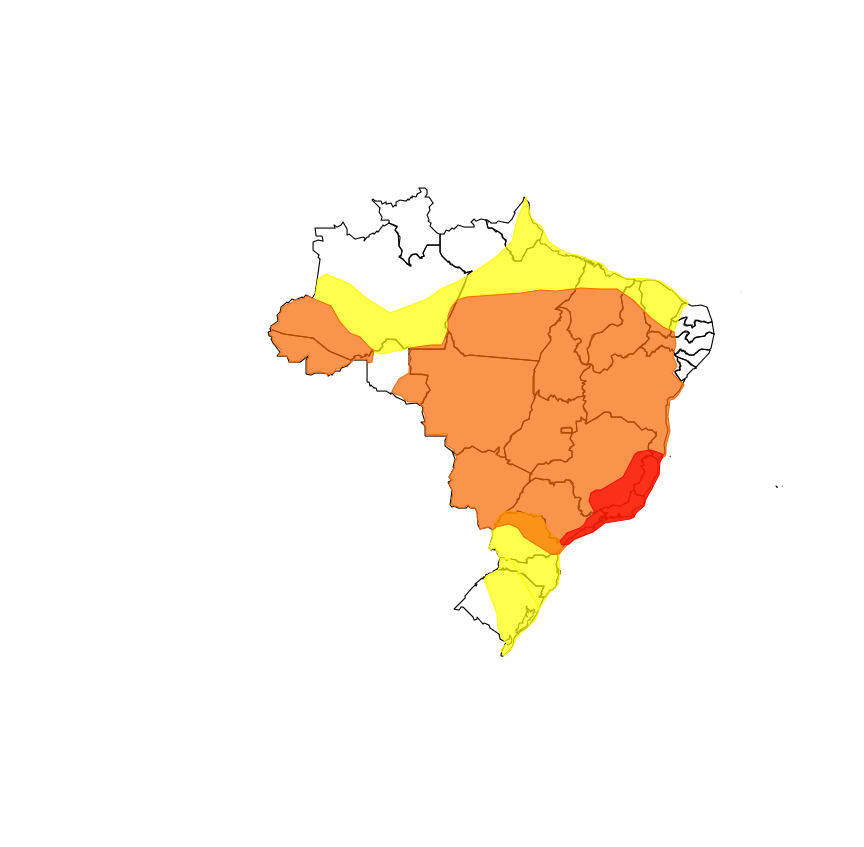INMET emite alerta vermelho para acumulado de chuva no Leste de Minas