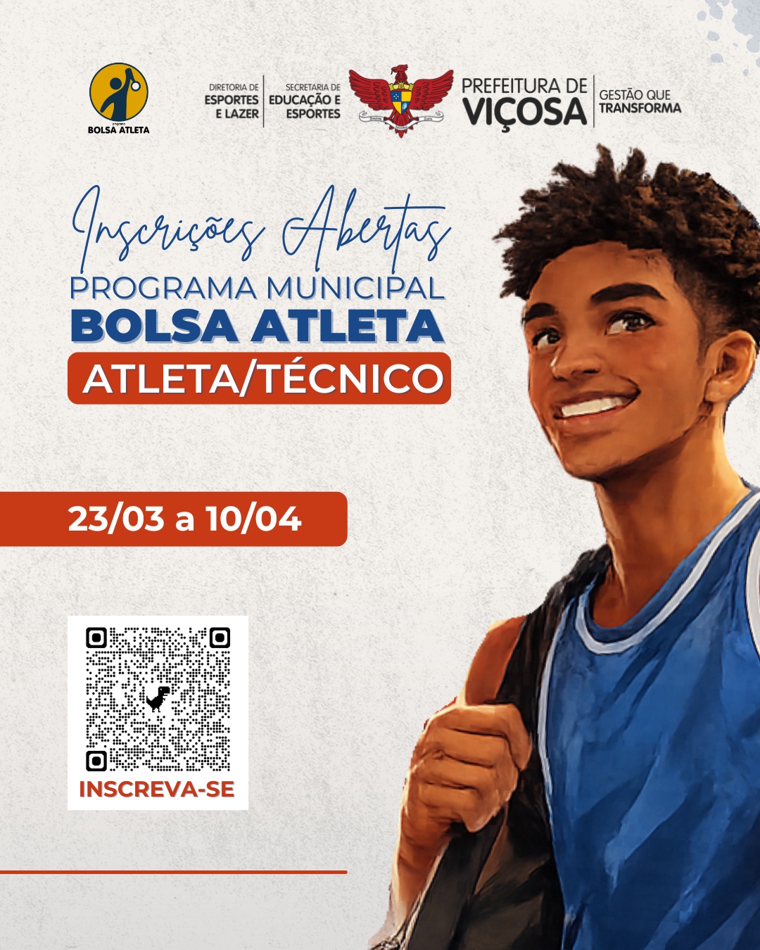 Viçosa abre inscrições para Bolsa Atleta 2026 com 48 vagas disponíveis