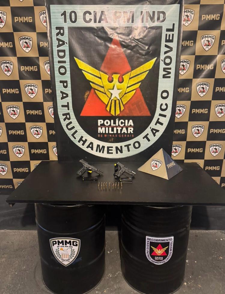 Operação da Polícia Militar apreende pistolas e munições na zona rural de Viçosa