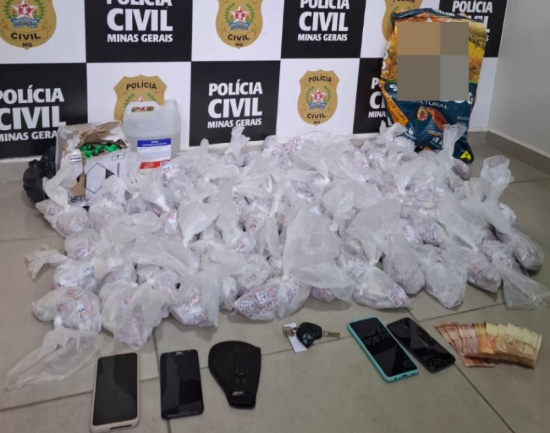 Região: Homem é preso com mais de 4 mil pinos de cocaína
