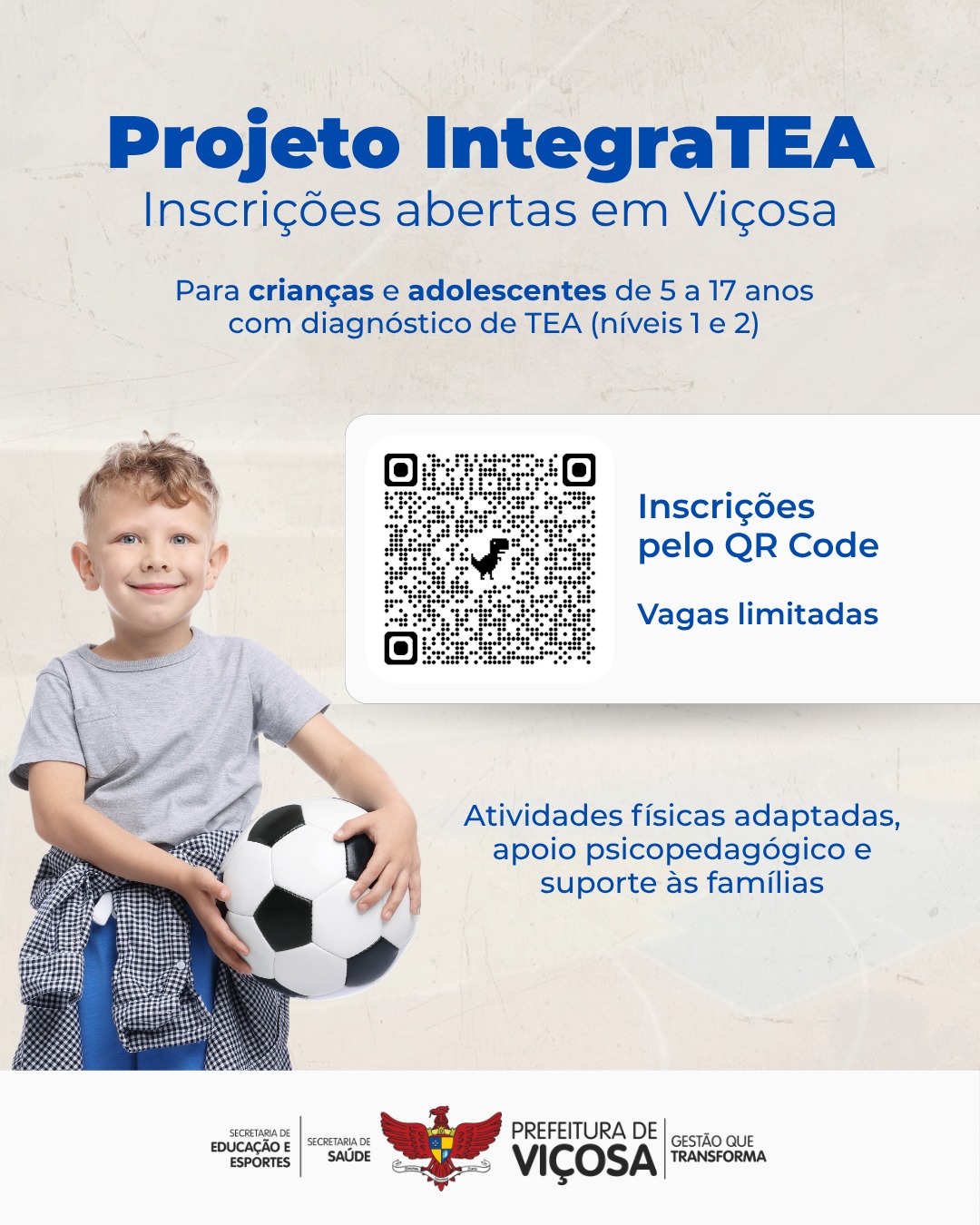Prefeitura de Viçosa abre inscrições para o Projeto IntegraTEA