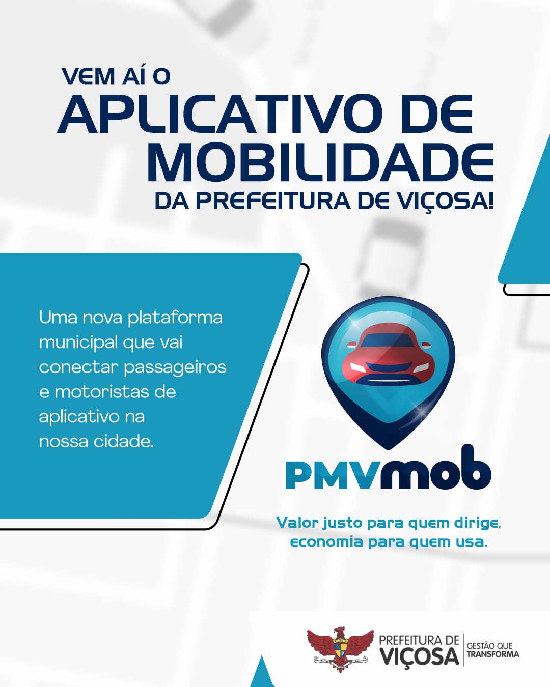 Prefeitura de Viçosa inicia pré-cadastro para novo aplicativo municipal de transporte