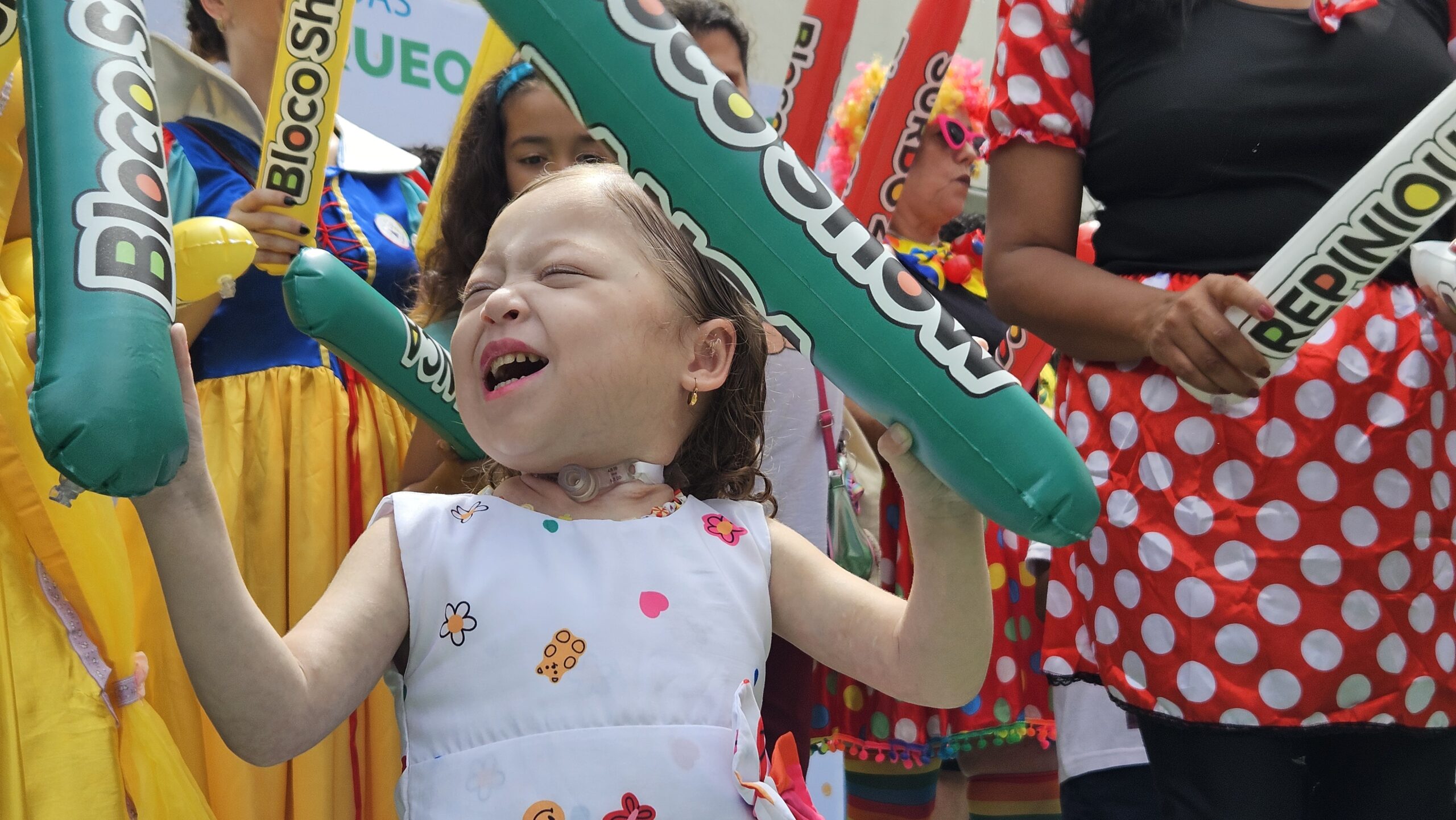 Crianças com traqueostomia e doenças raras ganham festa especial no Hospital Infantil João Paulo II