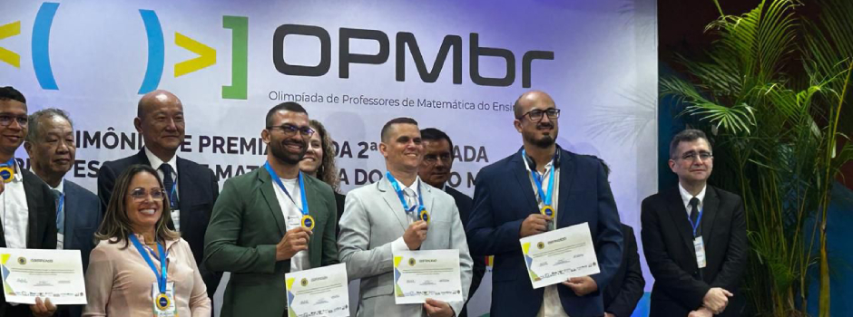 Três representantes de Minas recebem medalha de ouro na Olimpíada de Professores de Matemática do Ensino Médio no Brasil