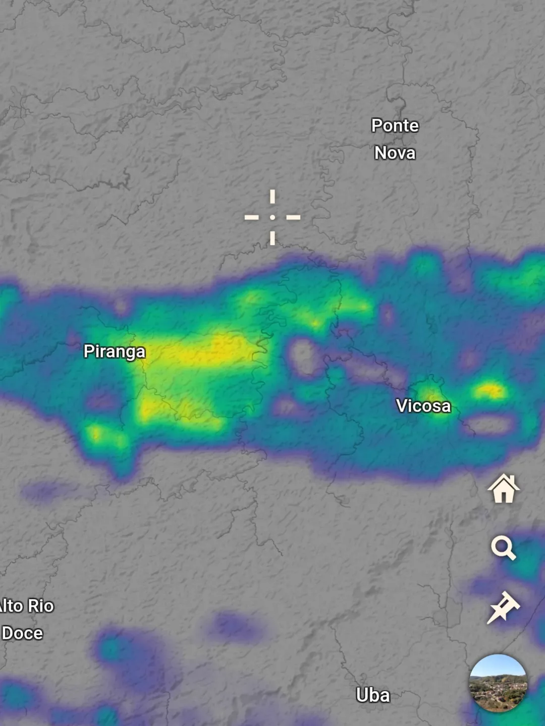 Chuva atinge cidades da Zona da Mata e Campo das Vertentes na tarde desta sexta-feira