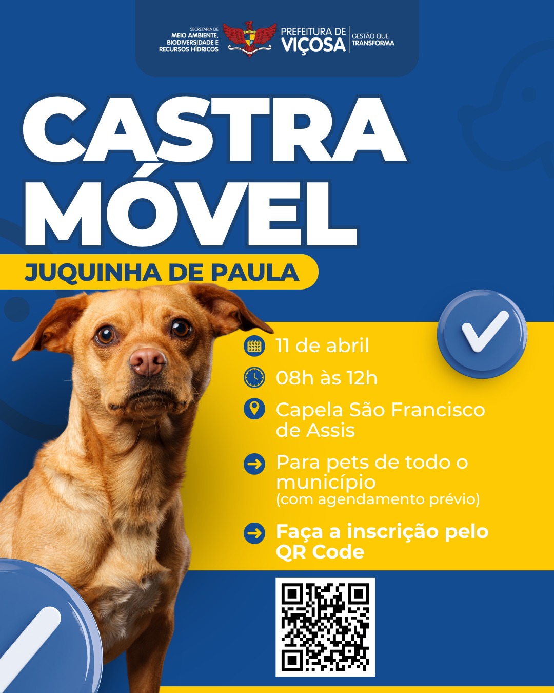 Viçosa: Castramóvel atende no a comunidade de Juquinha de Paula