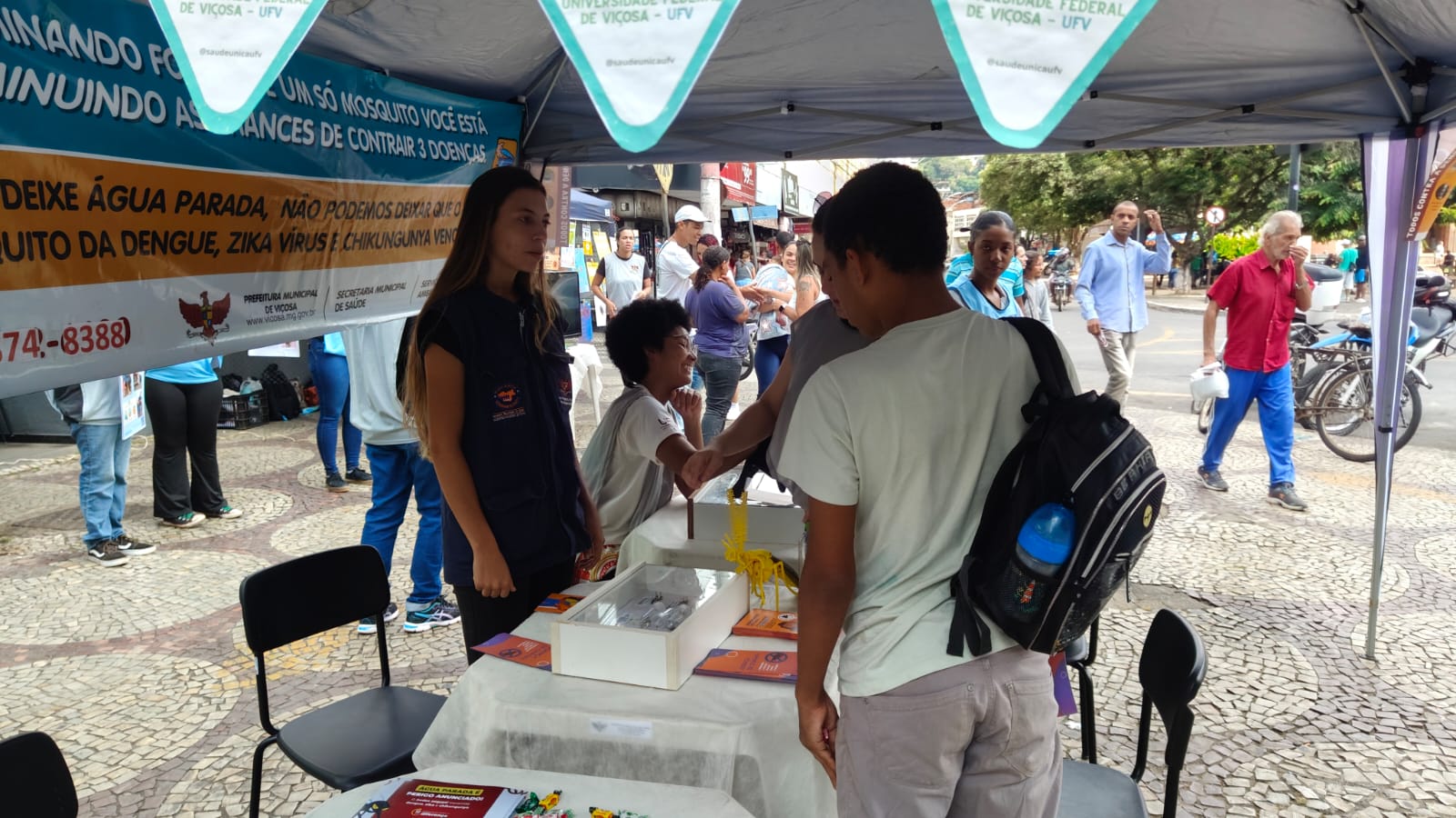 Vigilância Ambiental realiza ações de combate à dengue no Calçadão e em creche de Viçosa