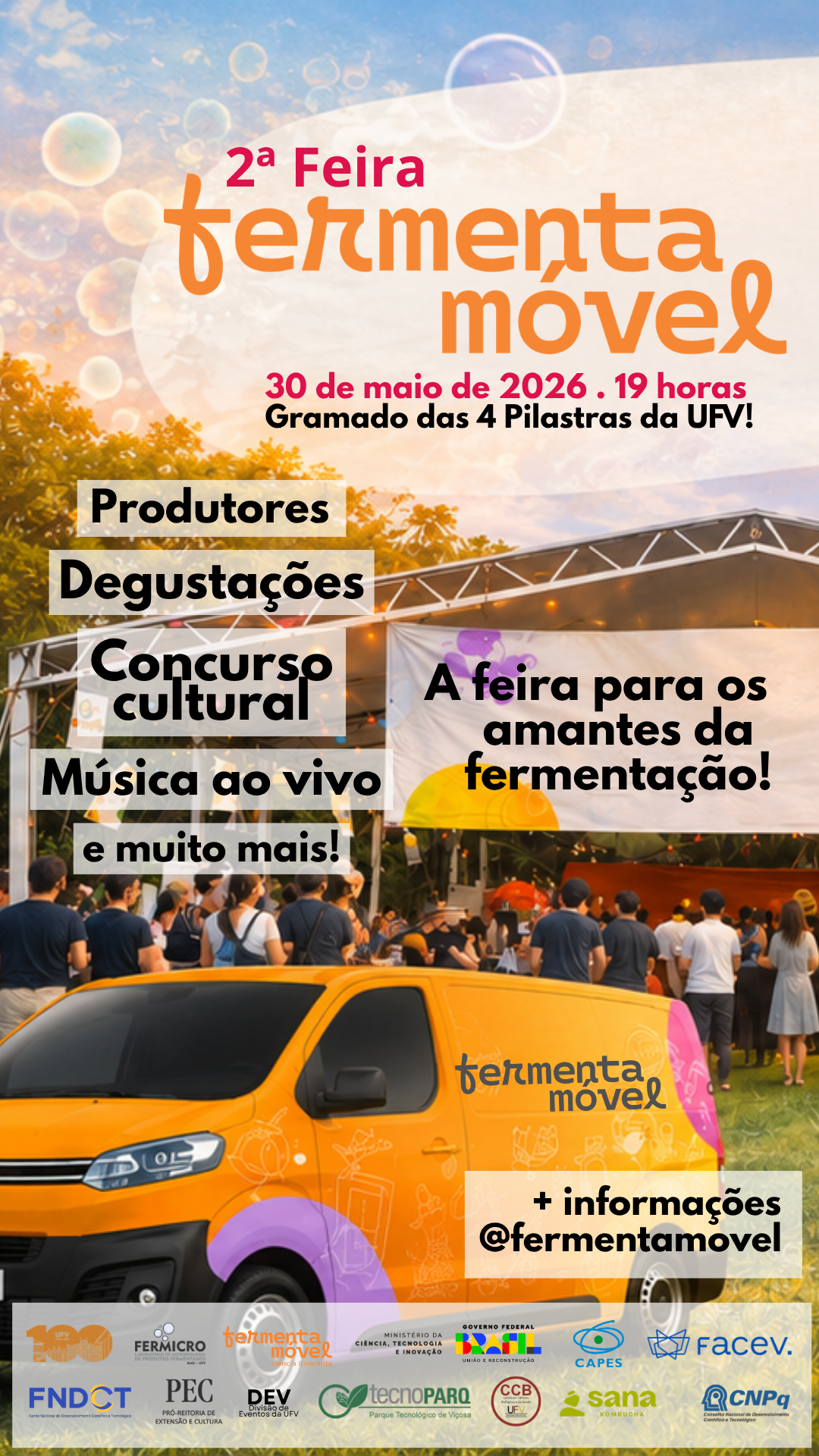 Feira Fermentamóvel será realizada neste sábado no campus da UFV em Viçosa