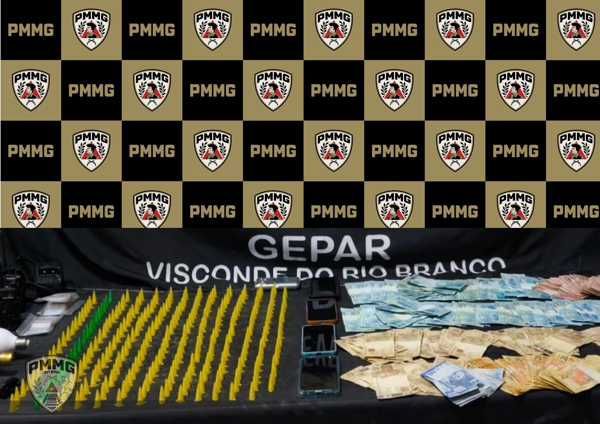 Tráfico de drogas: três são presos durante operação da PM em Visconde do Rio Branco