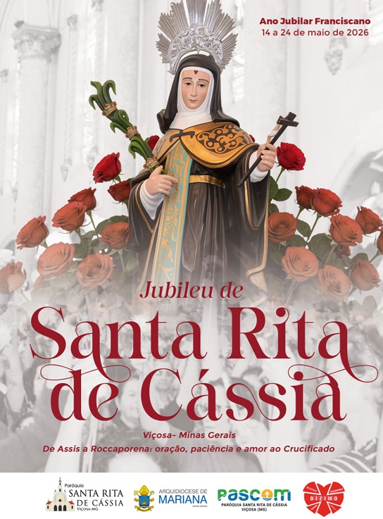 Jubileu de Santa Rita de Cássia 2026: Fé, cultura e tradição movimentam Viçosa de 14 a 24 de maio