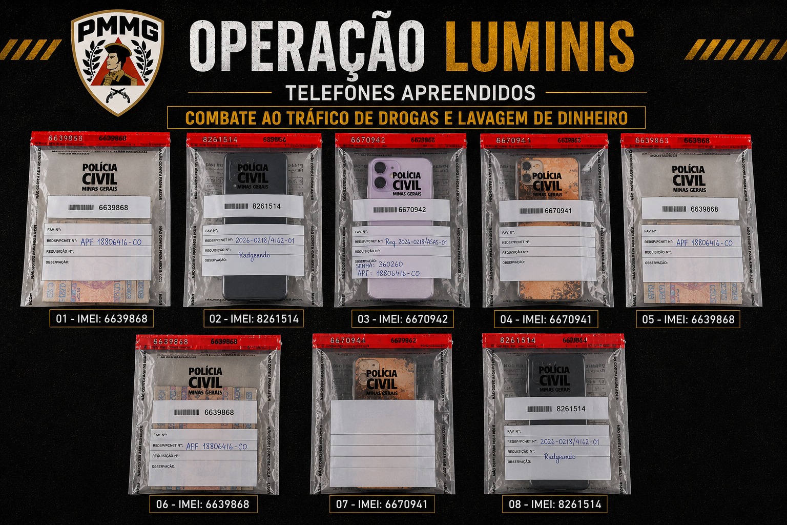 Operação Luminis cumpre mandados e resulta em prisões e apreensões em Ponte Nova e Amparo do Serra