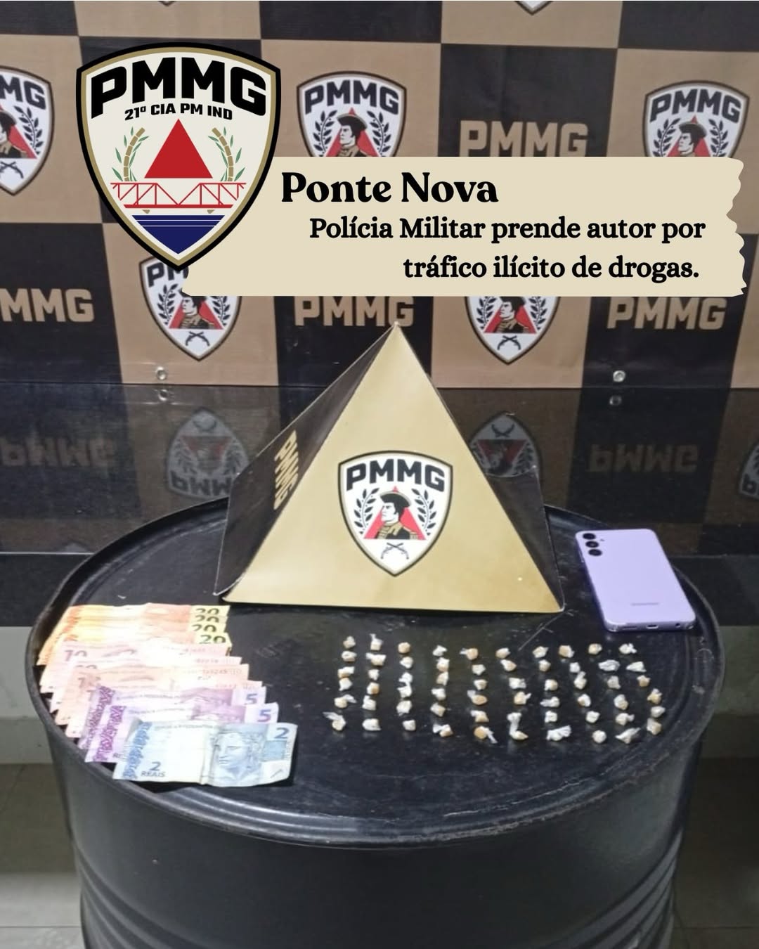 Polícia Militar prende homem por tráfico de drogas no bairro Vila Alvarenga
