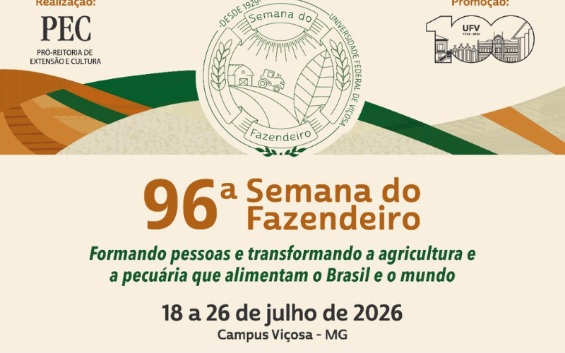 Inscrições para a 96ª Semana do Fazendeiro começam nesta quarta-feira em Viçosa