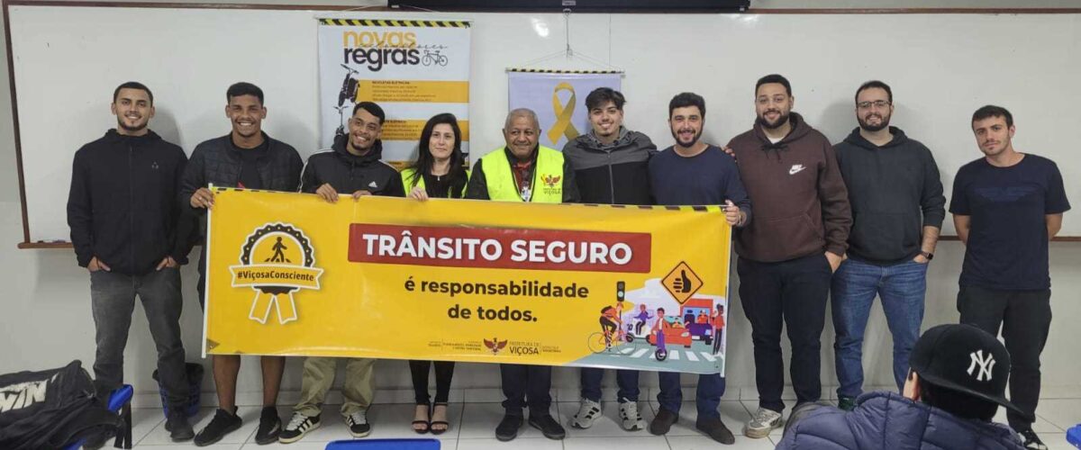 Diretran apresenta ações de segurança no trânsito a estudantes da UniViçosa