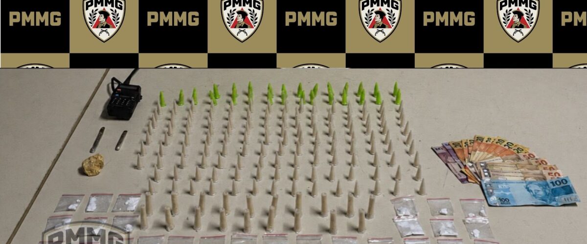 POLÍCIA MILITAR PRENDE JOVEM POR TRÁFICO DE DROGAS NO BAIRRO DA LUZ EM UBÁ