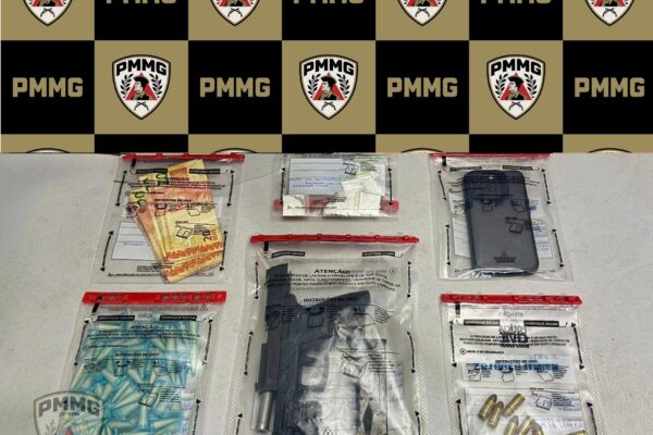 Polícia Militar apreende arma de fogo e drogas e prende suspeito em Ubá