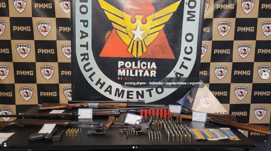 Polícia Militar prende homem e apreende arsenal após ameaça no trânsito em Viçosa