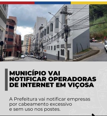 Viçosa inicia segunda etapa da operação “Limpa Fios” em postes do centro e bairros