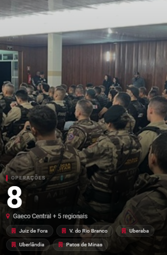 MPMG divulga balanço de operações contra o crime organizado com participação do Gaeco de Visconde do Rio Branco
