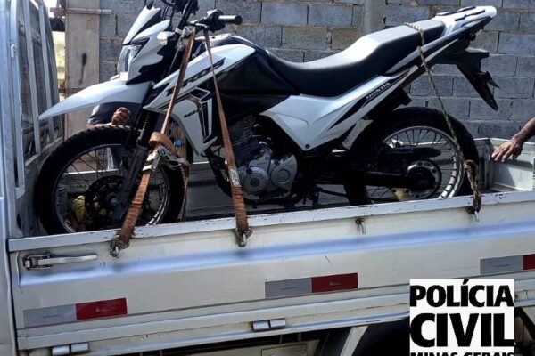 Polícia Civil recupera motocicleta furtada e prende suspeito em Visconde do Rio Branco