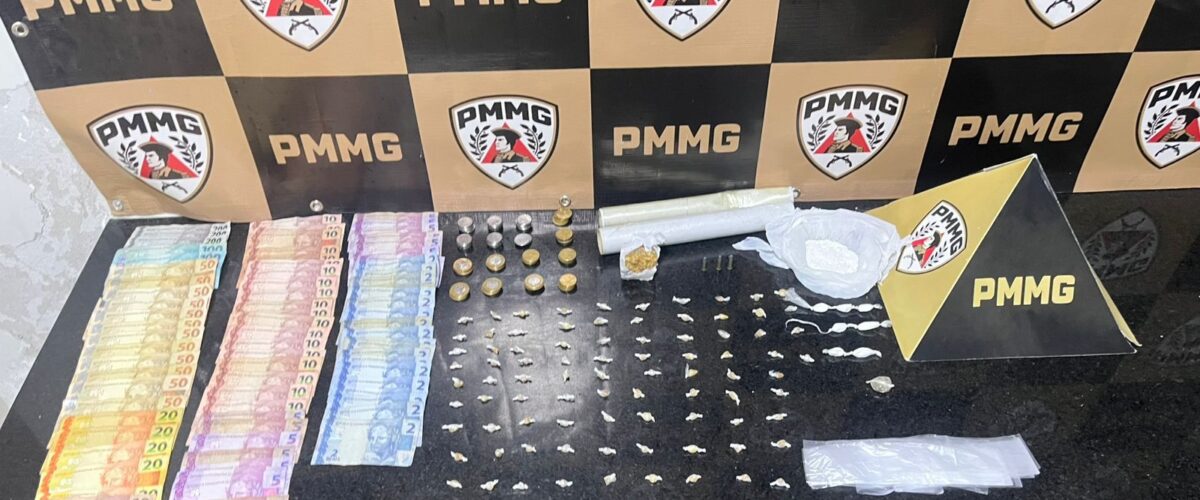 Operação da PM apreende drogas, munições e dinheiro em imóvel de Ponte Nova