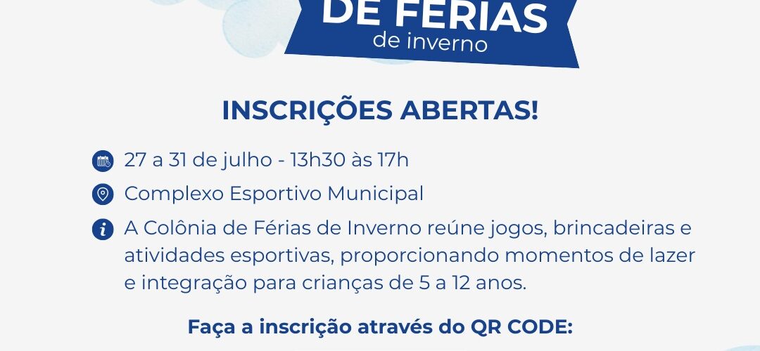 Prefeitura de Viçosa abre inscrições para Colônia de Férias de Inverno com 200 vagas gratuitas