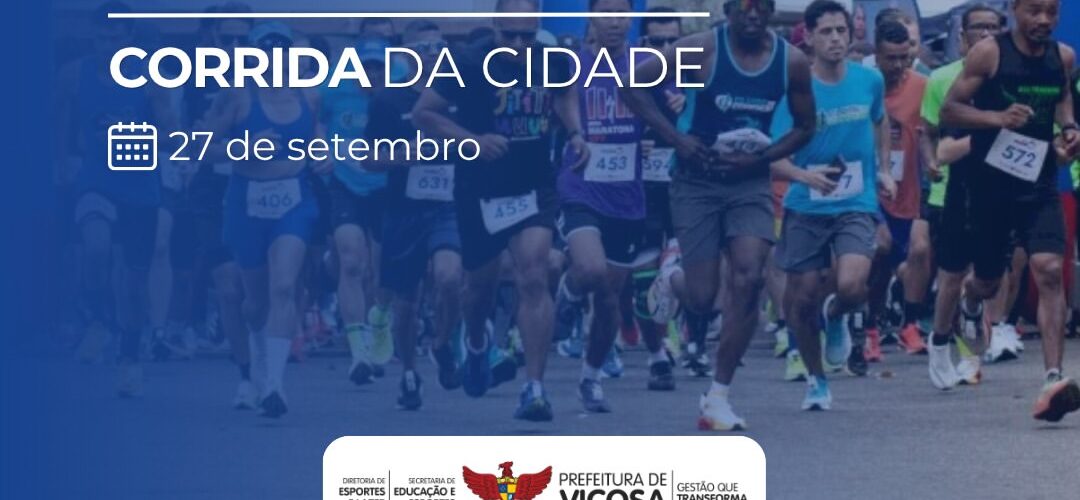 Prefeitura de Viçosa anuncia Corrida da Cidade para 27 de setembro