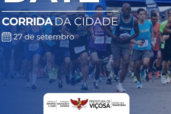 Prefeitura de Viçosa anuncia Corrida da Cidade para 27 de setembro