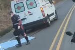 Acidente entre caminhão e moto deixa um morto na MGC-120, entre Coimbra e São Geraldo