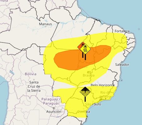 INMET emite alerta de tempestade para Viçosa e região nesta quinta-feira