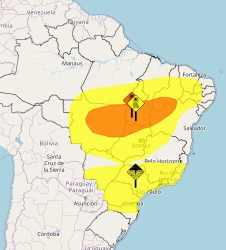 INMET emite alerta de tempestade para Viçosa e região nesta quinta-feira